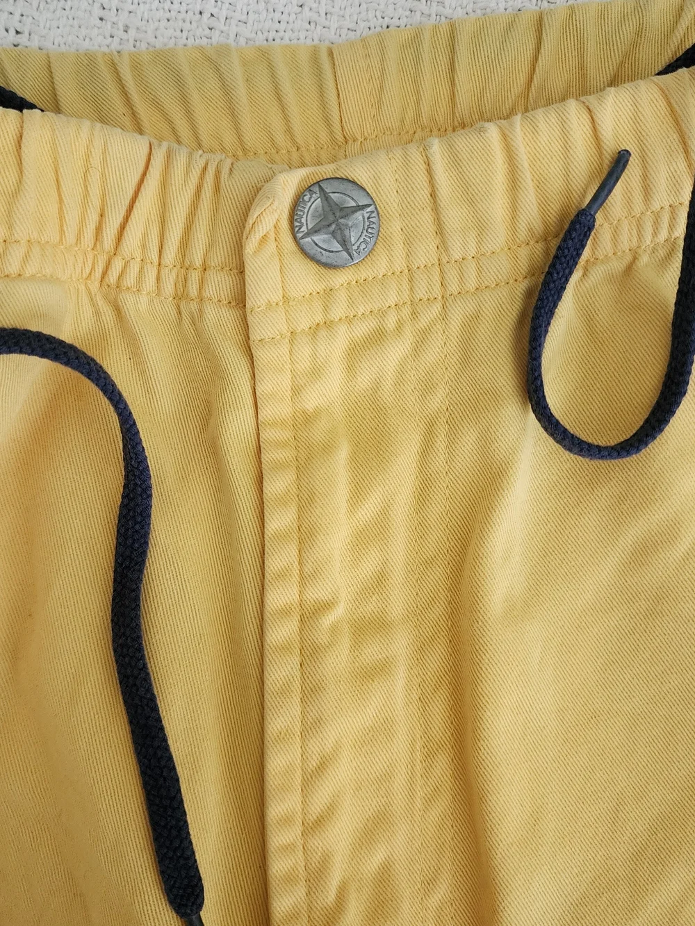 Vintage Nautica Yellow Swim Trunks - Size Medium - Mesh Lined Beach Shorts